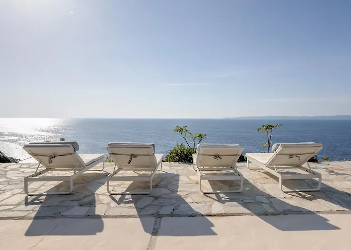 Waterfront With A Swimming Pool, Sea View And Direct Access To The Sea Villa Melissaki